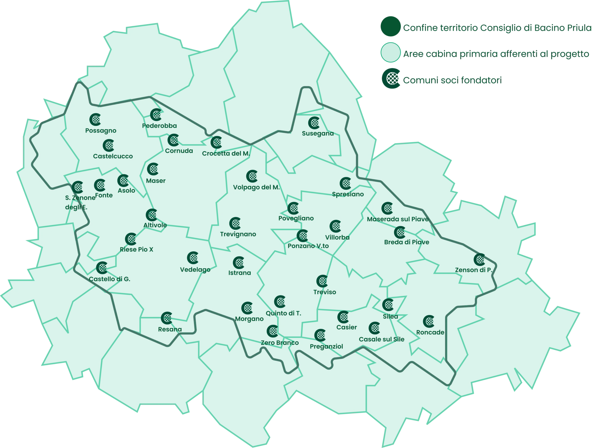Mappa cabine primarie - Cer Priula